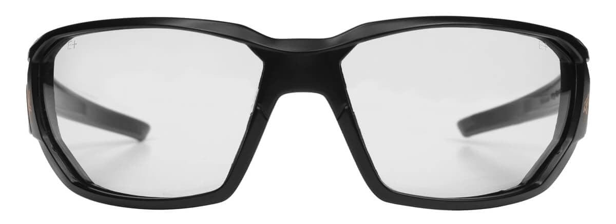 Edge Dawson Safety Glasses with Matte Black Frame and Clear Vapor Shield Lens XD411VS - Front View