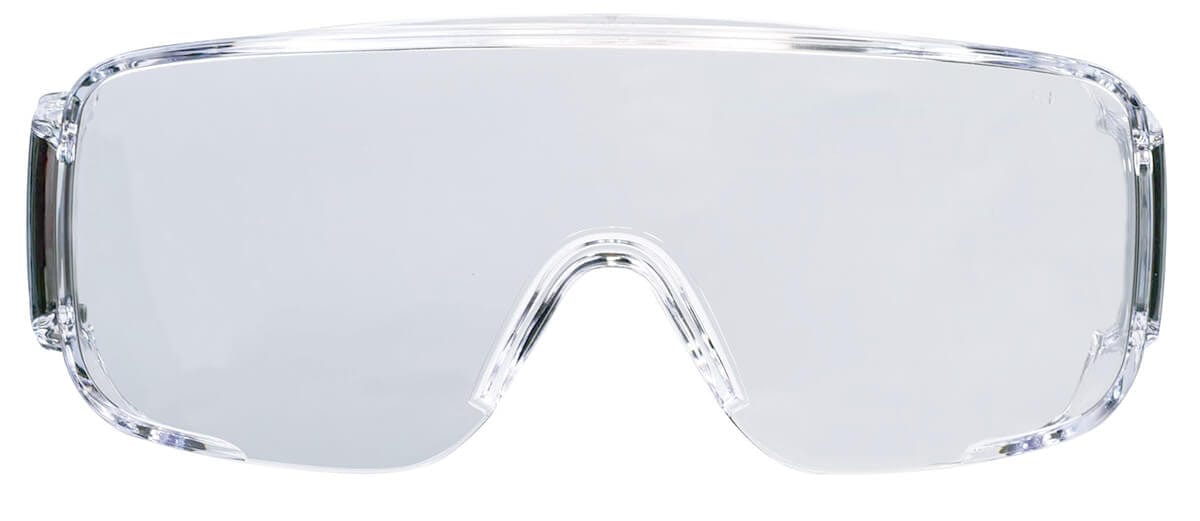 Edge Ossa OTG Safety Glasses with Black Temples and Clear Lens XF111-L - Front View