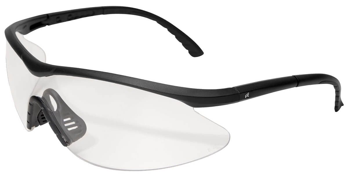 Edge Tactical Eyewear Fastlink Safety Glasses Black Frame Clear Vapor Shield Lens XFL611