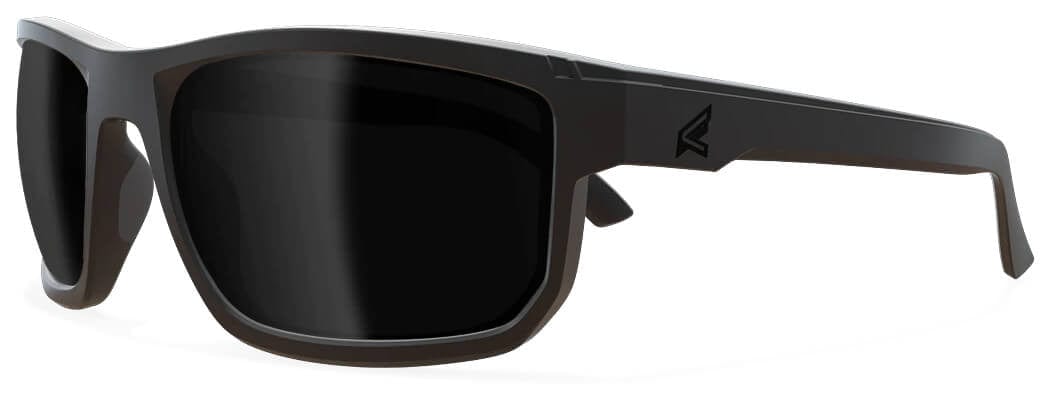 Edge Defiance Safety Glasses with Black Frame and Smoke Vapor Shield Anti-Fog Lens ZDF116VS