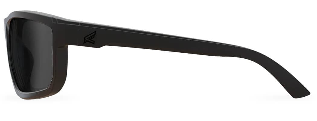 Edge Defiance Safety Glasses with Black Frame and Smoke Vapor Shield Anti-Fog Lens - Side View