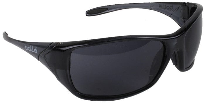 Bolle Voodoo Safety Sunglasses with Shiny Black Frame and Smoke Lens