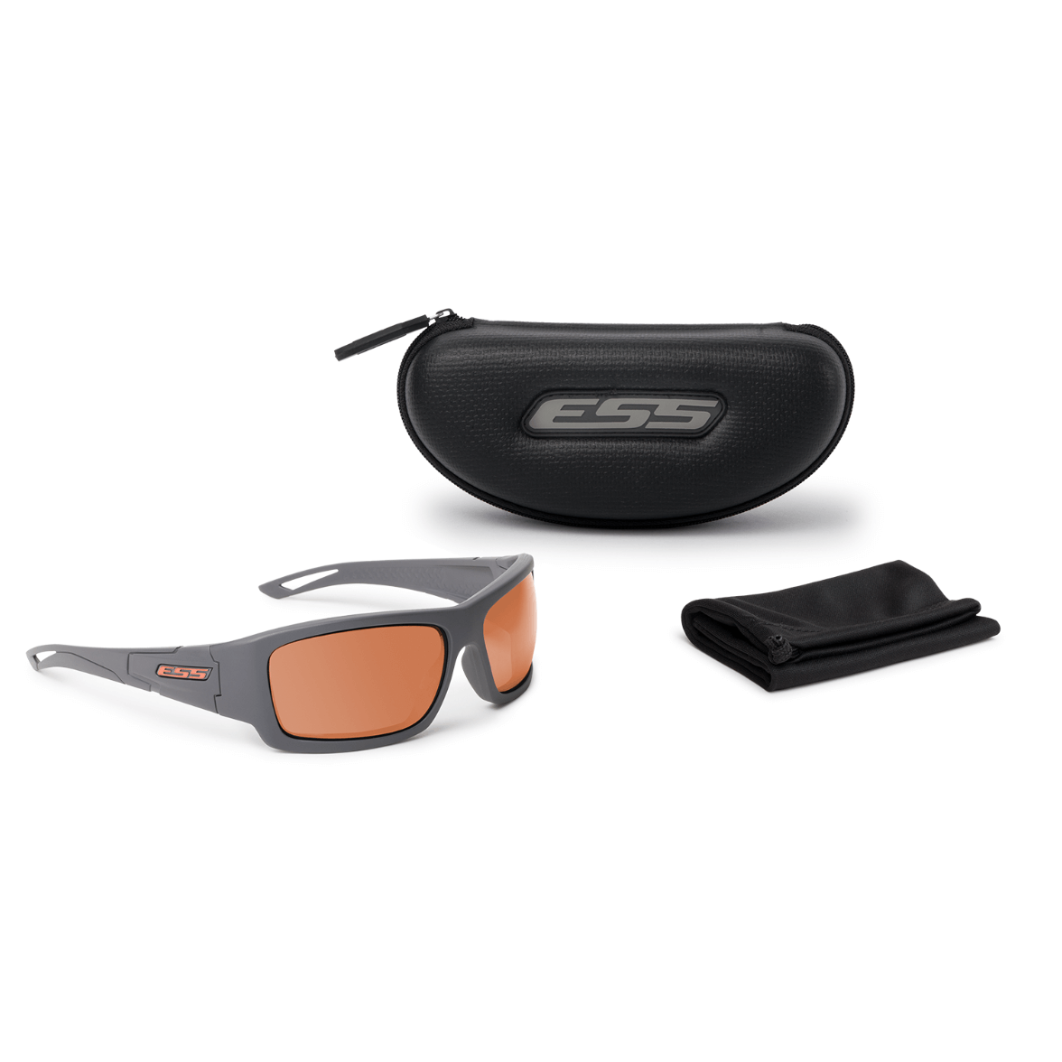 ESS Credence Ballistic Sunglasses Gray Frame Mirrored Copper Lenses EE9015-02 Kit