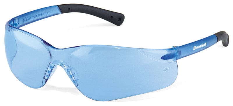 Crews Bearkat 3 Safety Glasses with Light Blue Lenses and Soft Gel Nose Pad