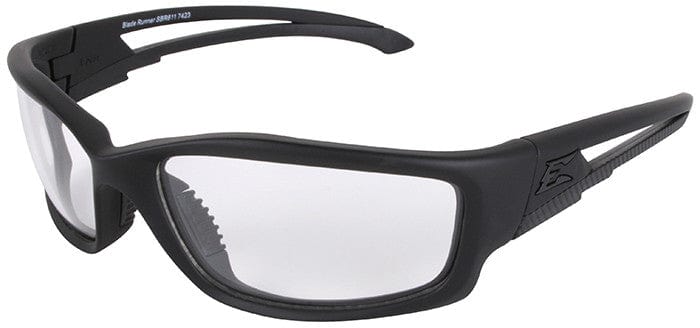 Edge Blade Runner Tactical Safety Glasses with Black Frame and Clear Lens