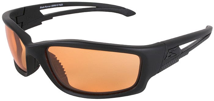 Edge Blade Runner XL Tactical Safety Glasses with Black Frame and Tiger's Eye Lens