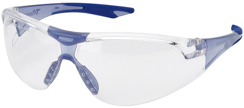 Elvex Avion SlimFit Safety Glasses with Blue Temples and Clear Lens