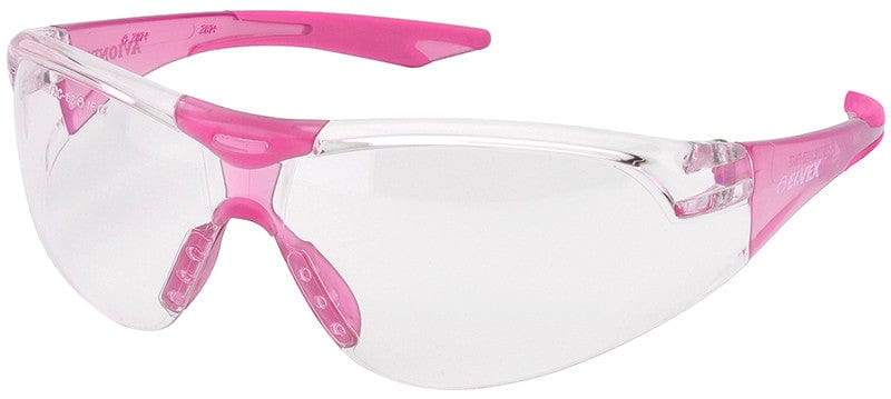 Elvex Avion SlimFit Safety Glasses with Pink Temples and Clear Lens SG-18C-SF-PNK