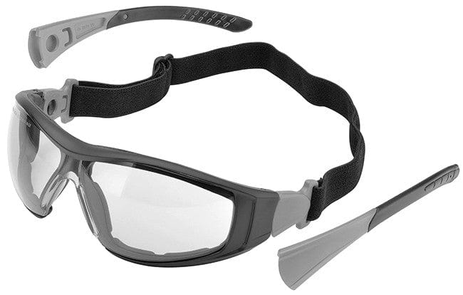 Elvex Go-Specs II Safety Glasses/Goggles with Black Frame, Foam Seal and Clear Anti-Fog Lens