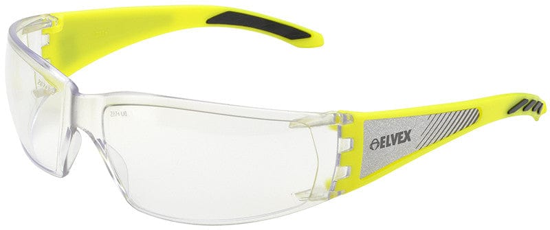 Elvex Reflect-Specs Safety Glasses with Reflect Temples, Clear Lens