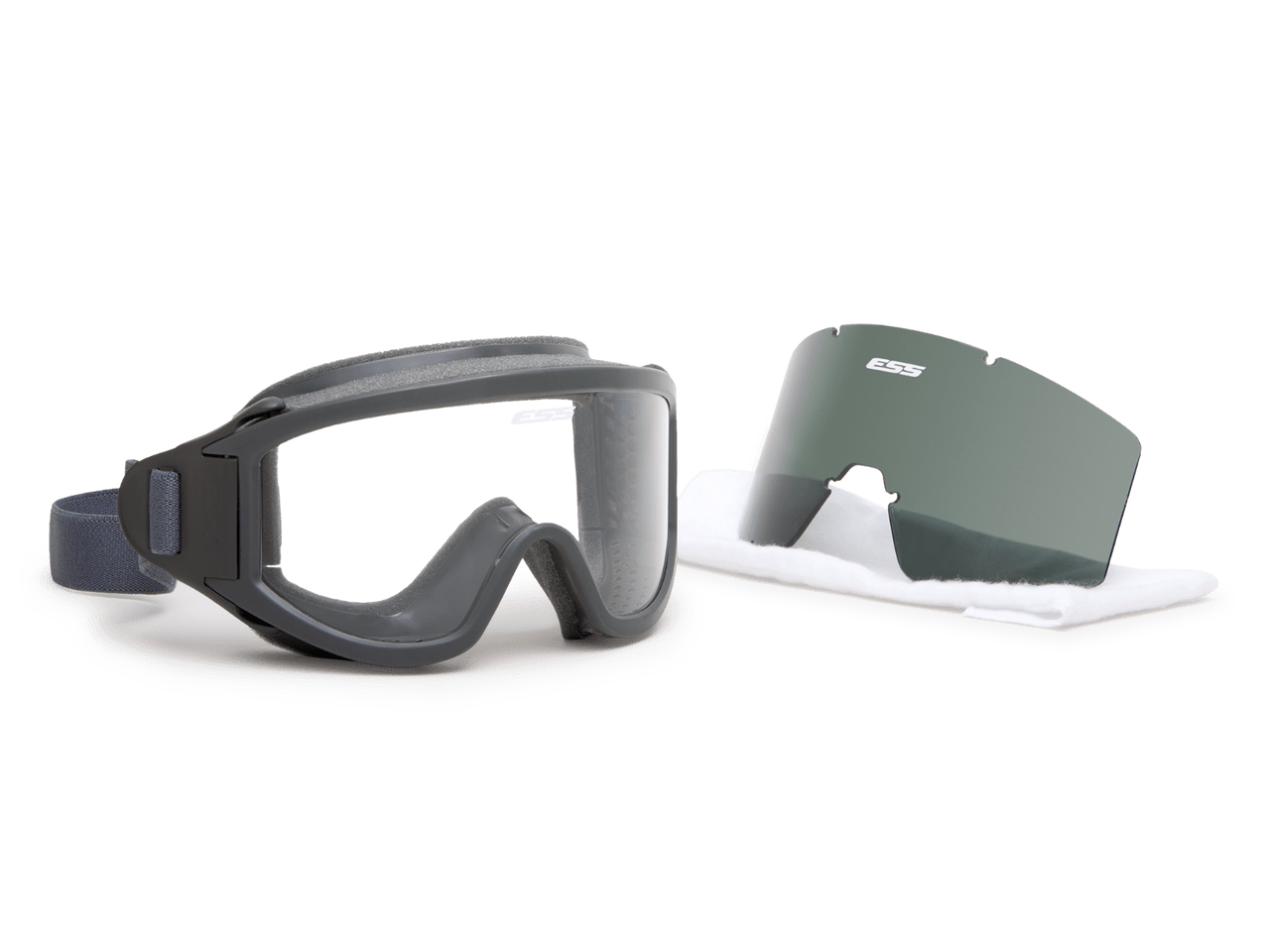 ESS Flight Deck Goggles with Clear and Smoke Gray Lenses 740-0333 With Both Lenses