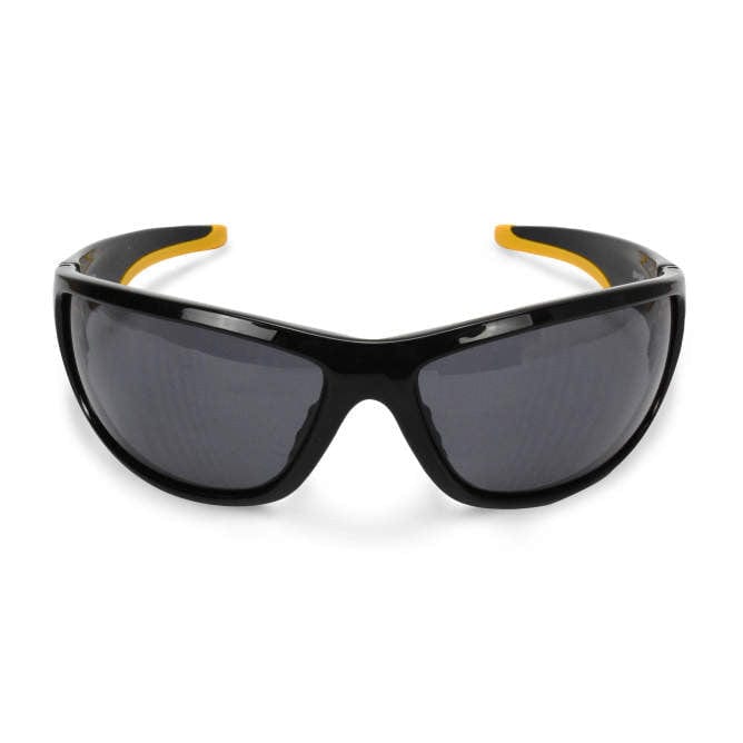 DeWalt Dominator Safety Glasses with Black Frame and Smoke Lens DPG94-2D Front View