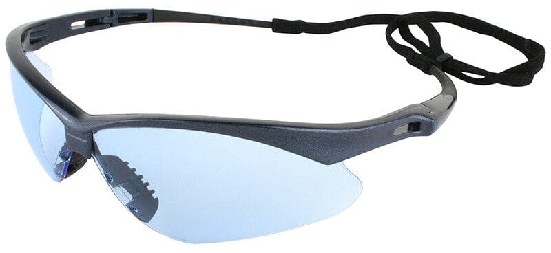 KleenGuard Nemesis Safety Glasses with Blue Frame and Light Blue Lens 19639
