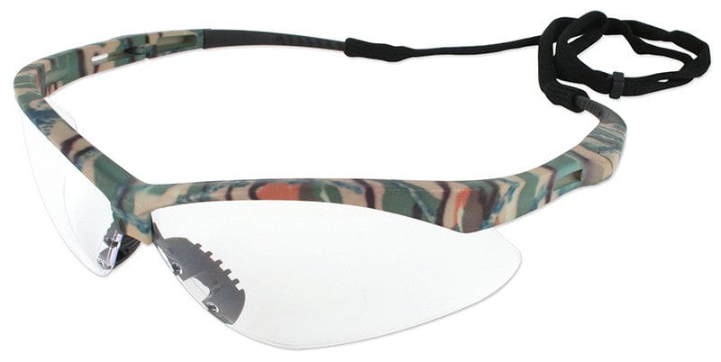 KleenGuard Nemesis Safety Glasses with Camo Frame and Clear Anti-Fog Lens