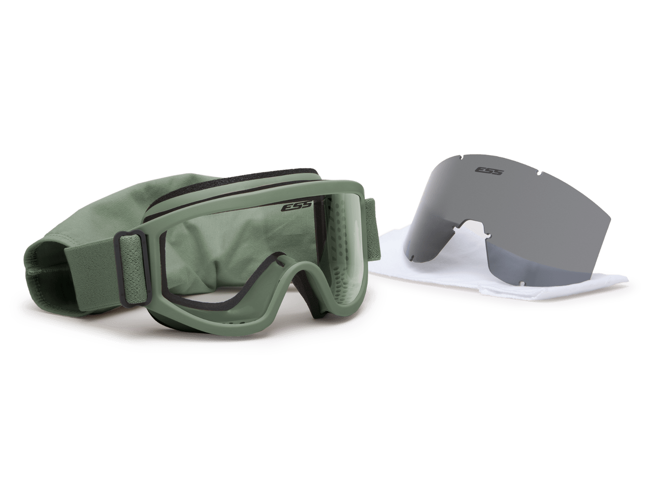ESS Land Ops Goggle Foliage Green with Clear and Gray Lenses 740-0502 Kit