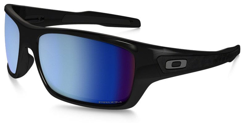 Oakley Turbine Sunglasses Polished Black with Prizm Deep Water Polarized Lenses OO9263-14