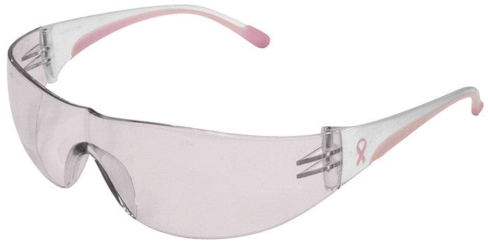 Bouton Eva Women's Safety Glasses with Pink Temple Trim and Pink #1 Lens