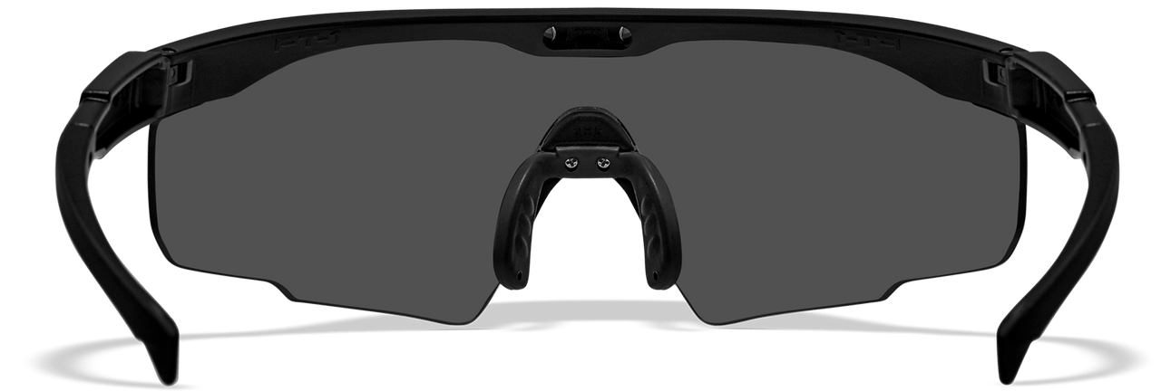 Wiley X PT-1S Sunglasses with Black Frame and Smoke Lens Inside View