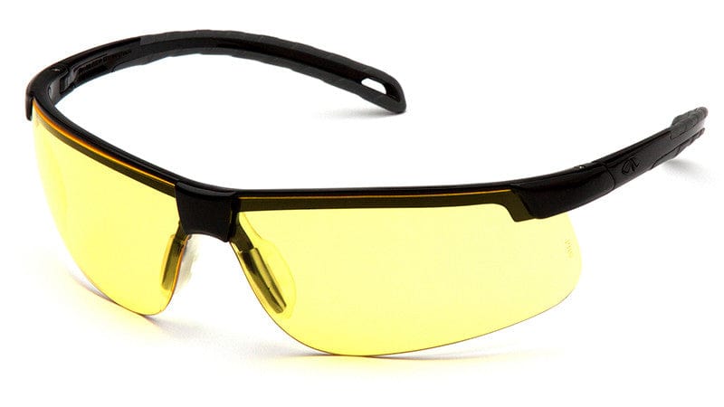 Pyramex Ever-Lite Safety Glasses with Black Frame and Amber Lenses