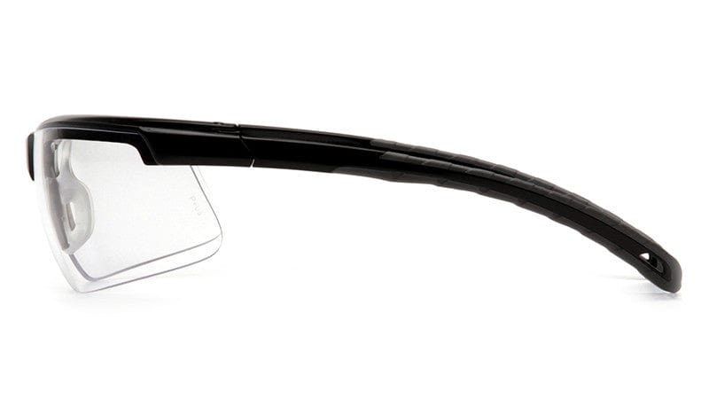 Pyramex Ever-Lite Safety Glasses with Black Frame and Clear Lenses - Side View