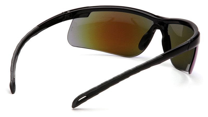 Pyramex Ever-Lite Safety Glasses with Black Frame and Ice Blue Mirror Lenses SB8665D - Back View