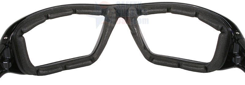 Radians Extremis Safety Glasses Black Frame Silver Mirror Anti-Fog Lens Foam Seal