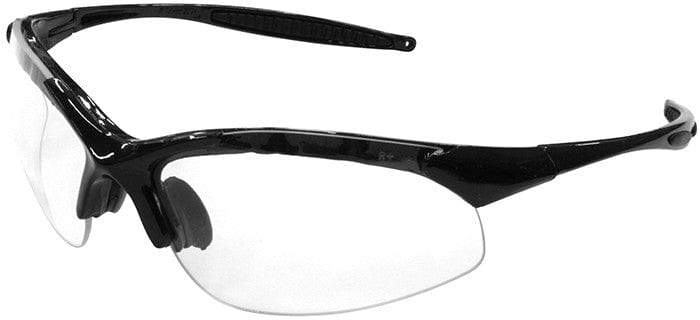 Radians Rad-Infinity Safety Glasses with Black Frame and Clear Lens