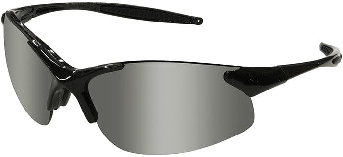 Radians Rad-Infinity Safety Glasses with Black Frame and Silver Mirror Lens IN1-60