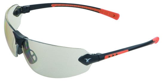 Encon Veratti 429 Safety Glasses with Orange Temple Accent and Indoor/Outdoor Lens