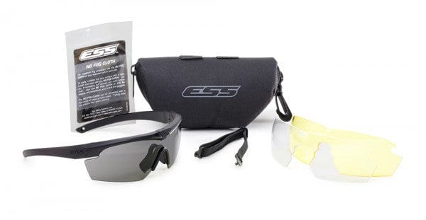 ESS Crosshair 3LS Kit with Black Frame and Clear, Smoke and HD Yellow Lenses