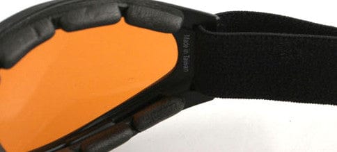 Bobster Crossfire Folding Goggle Black Frame Amber Lens