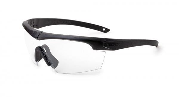 ESS Crosshair Safety Glasses with Black Frame and Clear Lens