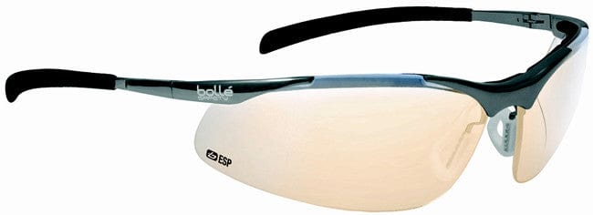 Bolle Contour Metal Safety Glasses with Silver Frame and ESP Anti-Scratch Lenses