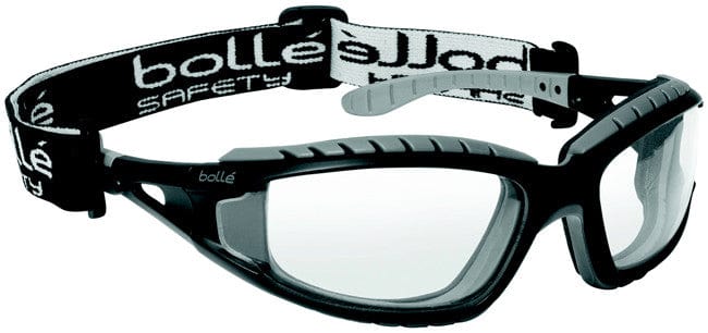 Bolle Tracker Safety Glasses with Black Frame and Clear Anti-Scratch and Anti-Fog Lenses 40085