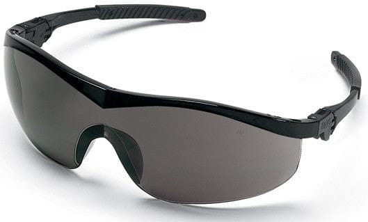 Crews Storm Safety Glasses with Black Frame and Gray Lens ST112