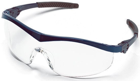 Crews Storm Safety Glasses with Navy Frame and Clear Lens ST120