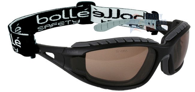 Bolle Tracker Safety Glasses with Black Frame and Twilight Anti-Scratch and Anti-Fog Lenses 40088