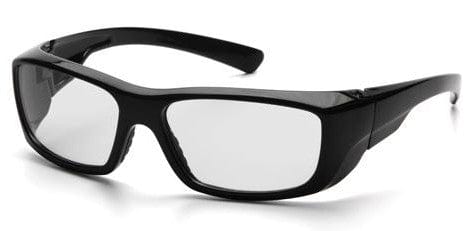 Pyramex Emerge Safety Glasses with Black Frame and Clear Full Magnifying Lens SB7910D