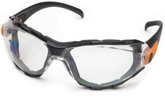 Elvex Go-Specs Safety Glasses with Black Frame, Foam Seal and Clear Anti-Fog Lens