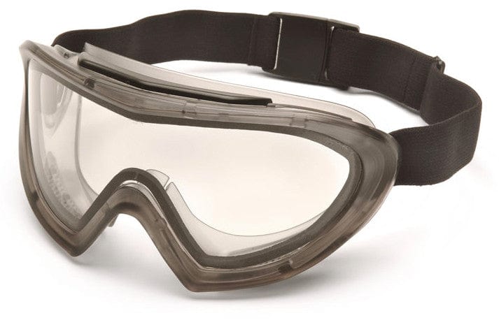 Pyramex Capstone Direct/Indirect Vent Safety Goggles with Gray Frame and Dual Clear Anti-Fog Lens G504DT