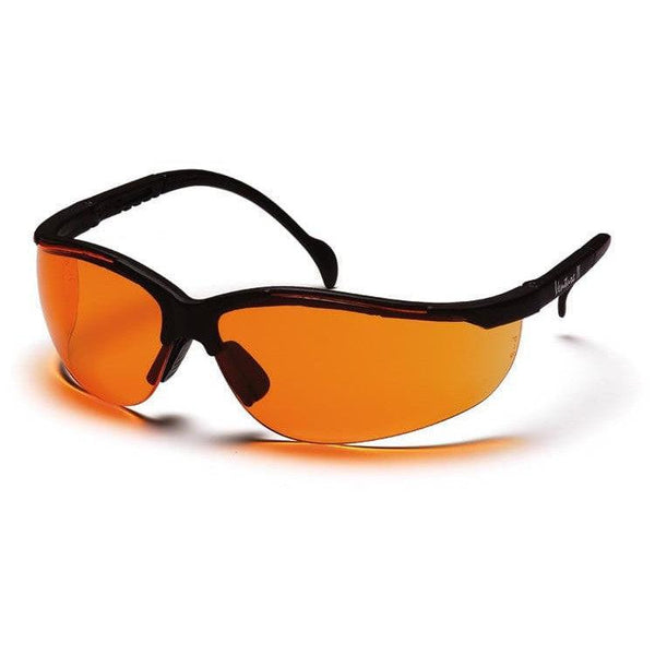 Pyramex Venture 2 Safety Glasses Black with Orange Lens