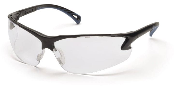 Pyramex Venture 3 Safety Glasses with Black Frame and Clear Anti-Fog Lens SB5710DT