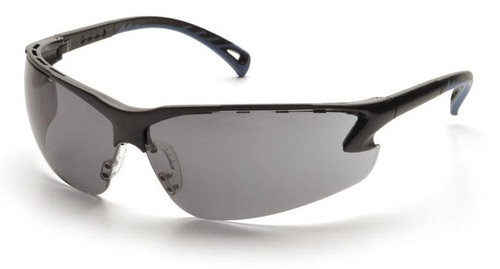 Pyramex Venture 3 Safety Glasses with Black Frame and Gray Anti-Fog Lens SB5720DT