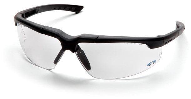 Pyramex Reatta Safety Glasses with Charcoal Frame and Clear Anti-Fog Lens