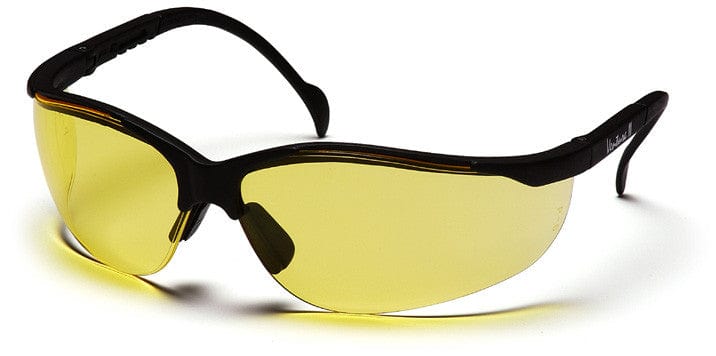 Pyramex Venture 2 Safety Glasses Black Frame Amber Lens SB1830S