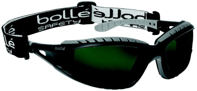 Bolle Tracker Safety Glasses with Black Frame and IR Shade 5 Anti-Scratch Lenses 40089