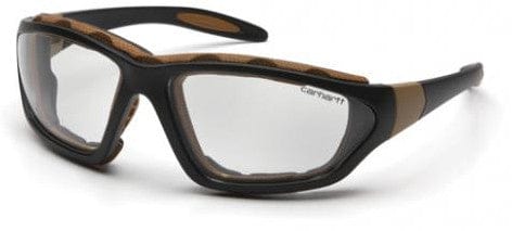 Carhartt Carthage Safety Glasses/Goggles Black Frame Clear Anti-Fog Lens CHB410DTP