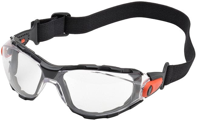 Elvex Go-Specs Safety Goggles with Black Frame, Foam Seal and Clear Anti-Fog Lens