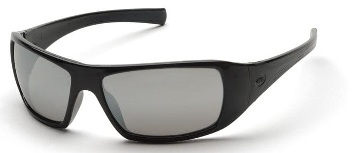 Pyramex Goliath Safety Glasses with Black Frame and Silver Mirror Lens SB5670D