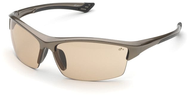 Elvex Sonoma Safety Glasses with Brown Frame and Light Brown Lens